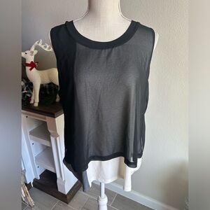 NWT Adrienne Vittadini Black Blouse - Size L